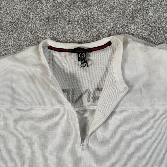 Cavi Waffle Knit Thermal Shirt 4XL Quarter Zip Streetwear Layering Hip Hop Urban - Picture 8 of 11